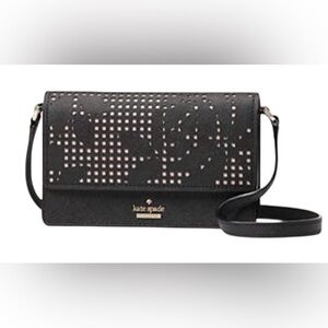 Kate Spade Cameron Street Perforated Arielle Crossbody Black Purse• NWOT